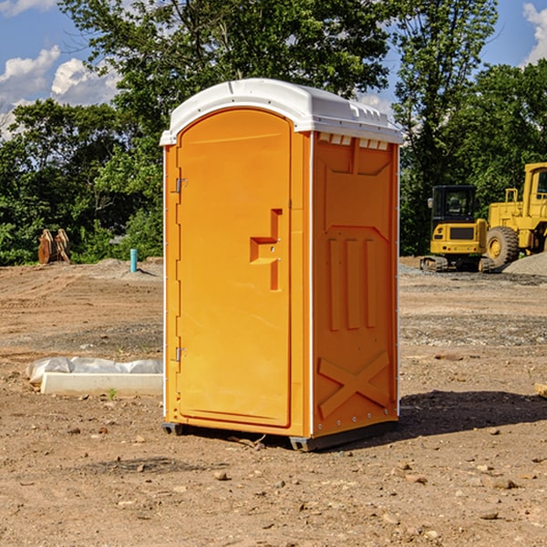 can i customize the exterior of the porta potties with my event logo or branding in Dumont